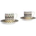 ZIG ZAG GOLD Set 2 Pz. Tazza Caffe' Missoni