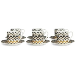 ZIG ZAG GOLD Set 6 Tazza...