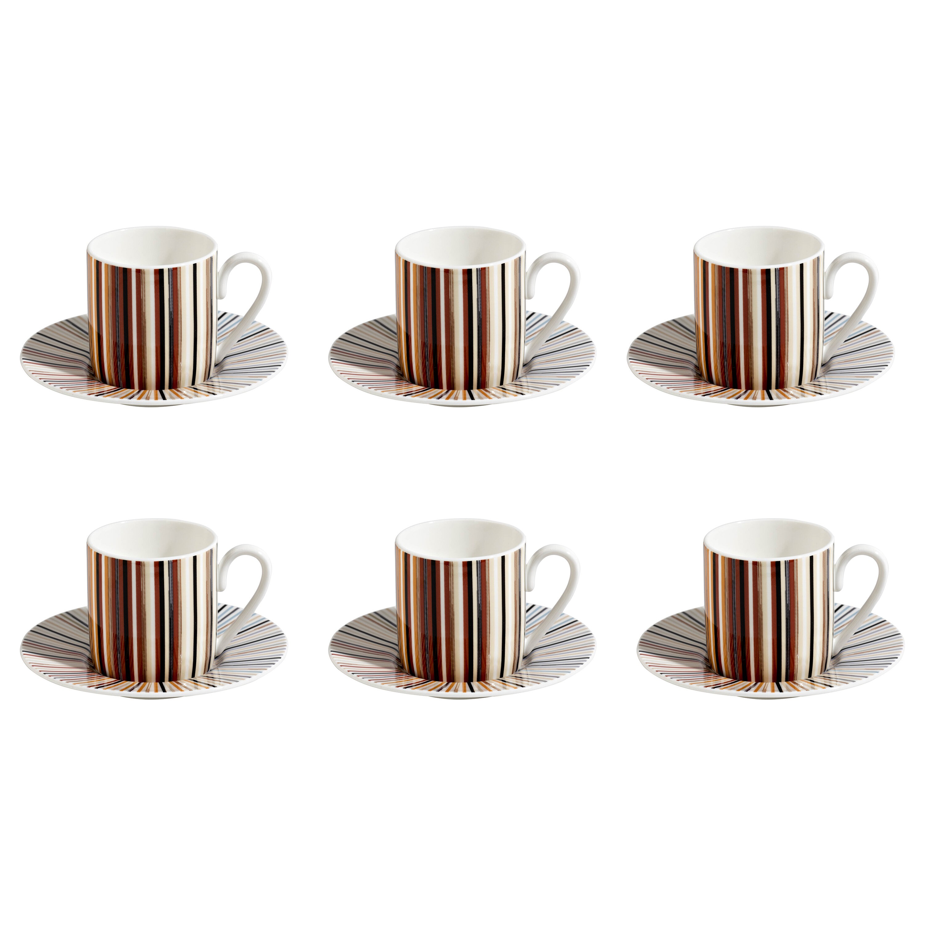 STRIPES JENKINS - Set 6 Tazze Caffe' in Luxury Box Missoni