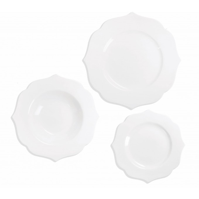 Tavola 18 Pz Queen New Bone China Brandani