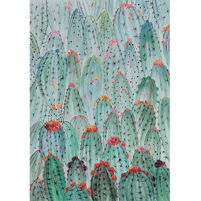 Quadro Cactus in fiore 100cm Agave
