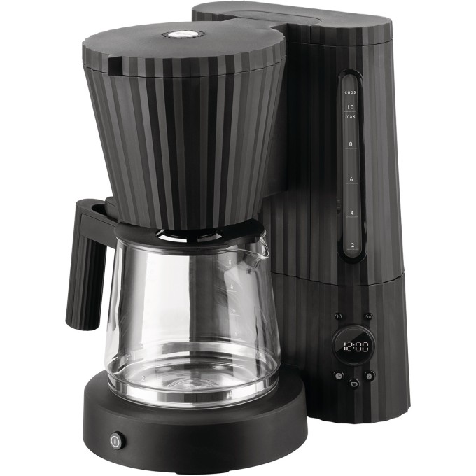 Plisse Filter Coffee Machine Black Alessi