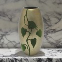 Vaso decoro foglie ceramica cilindro piccolo