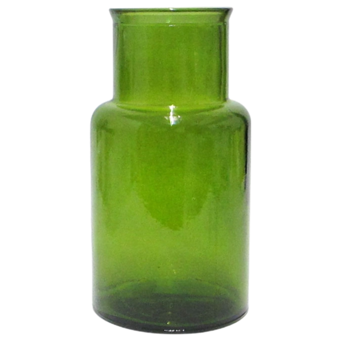 Vaso in vetro verde cm 28 gilde