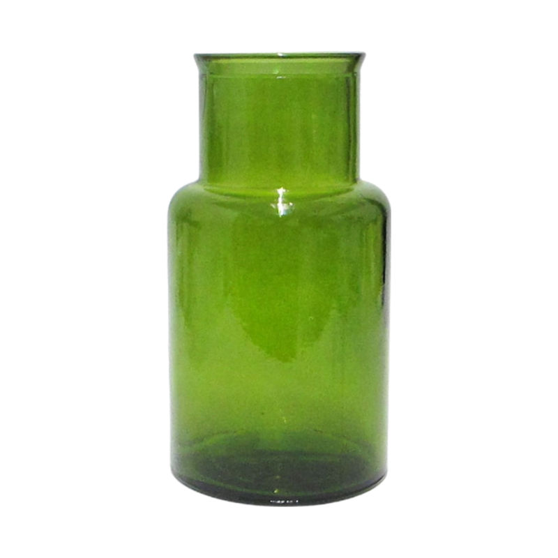 Vaso in vetro verde cm 28 gilde