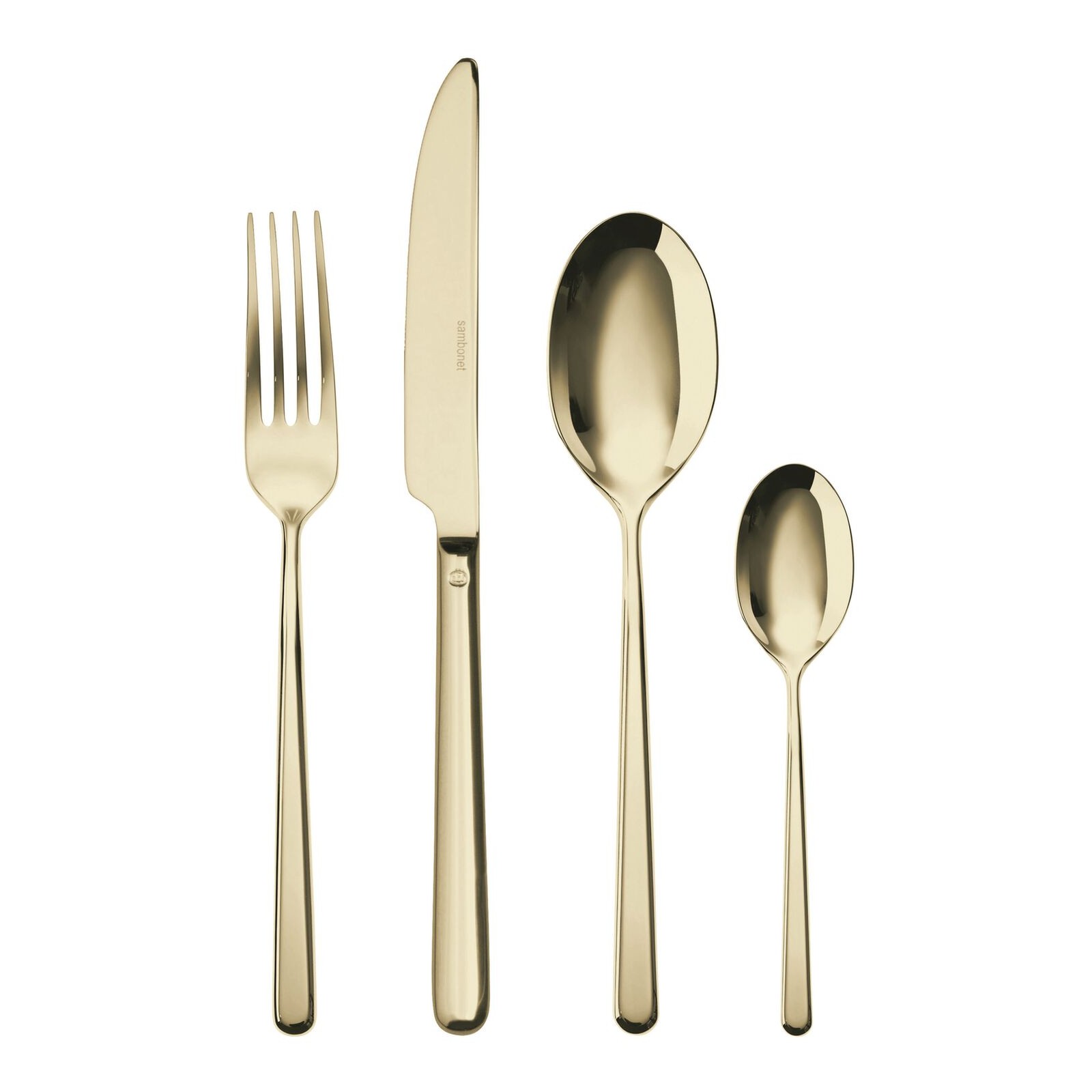 Set 24 posate Linear PVD champagne Sambonet
