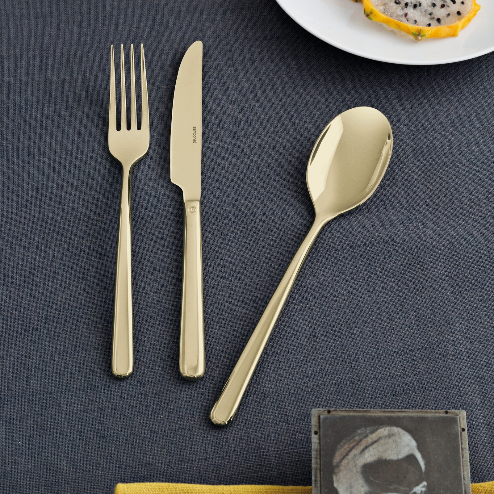 Set 24 posate Linear PVD champagne Sambonet