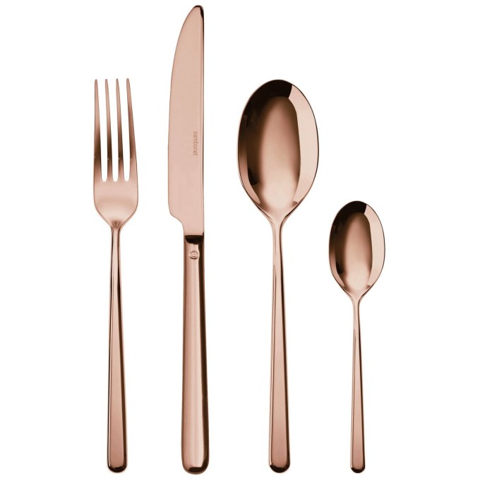 Set 24 posate Linear PVD copper Sambonet