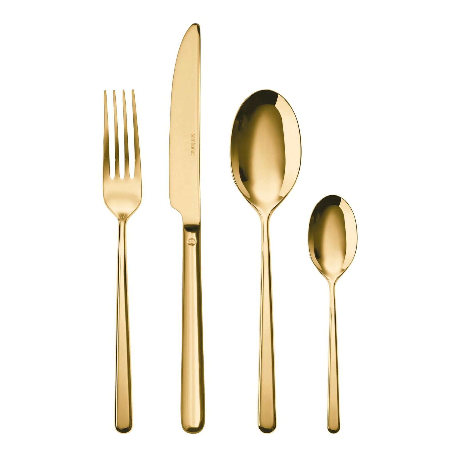 Set 24 posate Linear PVD gold Sambonet