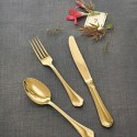 Set 24 posate Filet Toiras PVD gold Sambonet