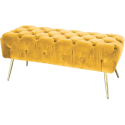 Fondo Letto Giallo Velluto Con Zampe Oro Metal Brandani