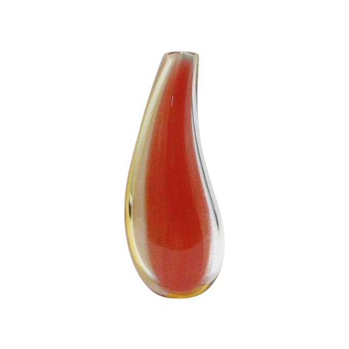 Vaso in cristallo arancio/rosso vega