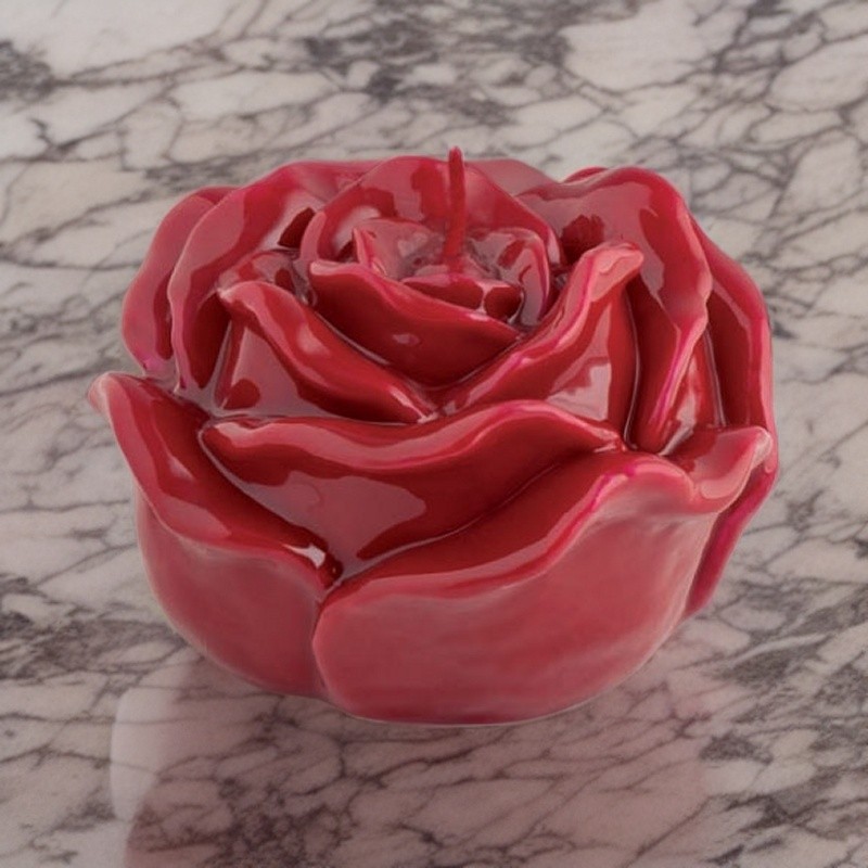 Candela rosa rossa 7cm Hervit