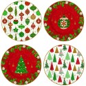 Set 4 Piatti Dessert In Scatola Regalo Jingle Bells
