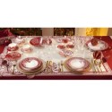 Servizio tavola natalizia 18 piatti Royal Red Brandani