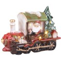 Babbo Natale Su Locomotiva Con Led Porcellana Brandani