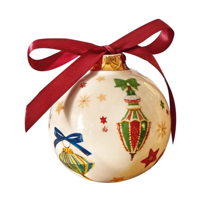 Palla Di Natale Decorazioni Ceramica Brandani