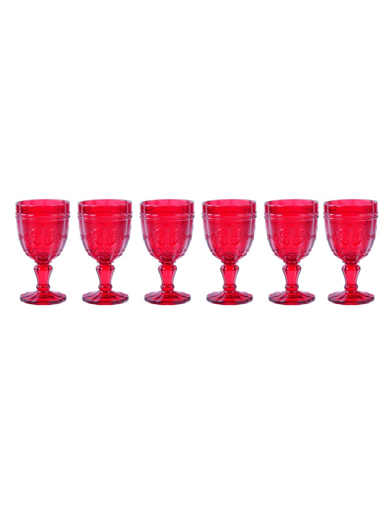 Calice Rouge Rosso Set 6 Pz Vetro Brandani