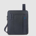 Borsello Porta Ipad Air In Tessuto E Pelle Blu