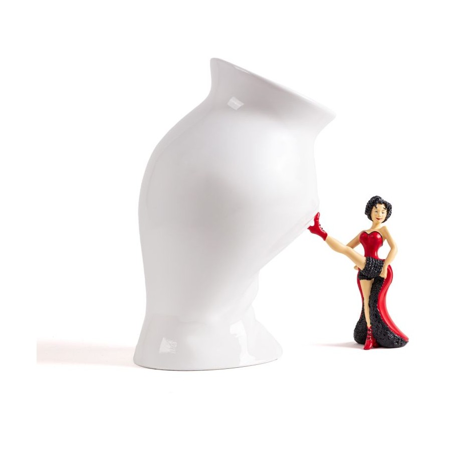 Vaso Con Statuetta In Resina  Circus Lucy  - Cm 28X17,5X28,50