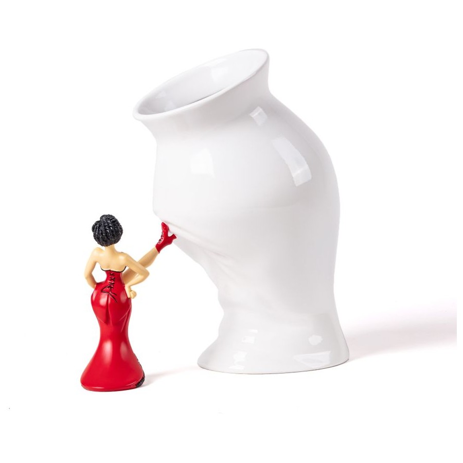 Vaso Con Statuetta In Resina  Circus Lucy  - Cm 28X17,5X28,50