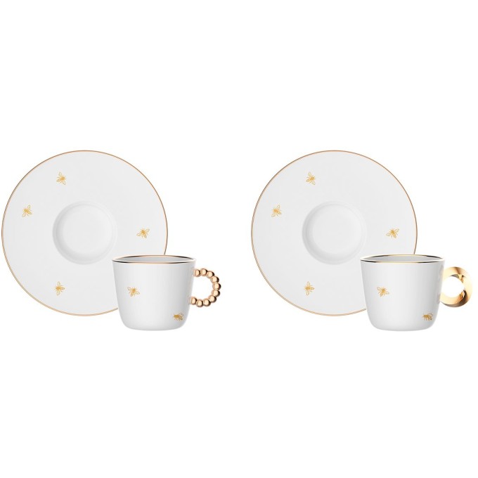 Set 2 tazze cappuccino Oro delle Api Bialetti