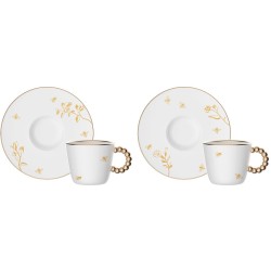 Set 2 tazzine Perle - Oro...