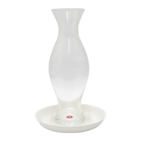 Vaso trasparente alto base in ceramica alessi
