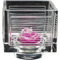 Tea light cubico molato in cristallo Colle Vilca