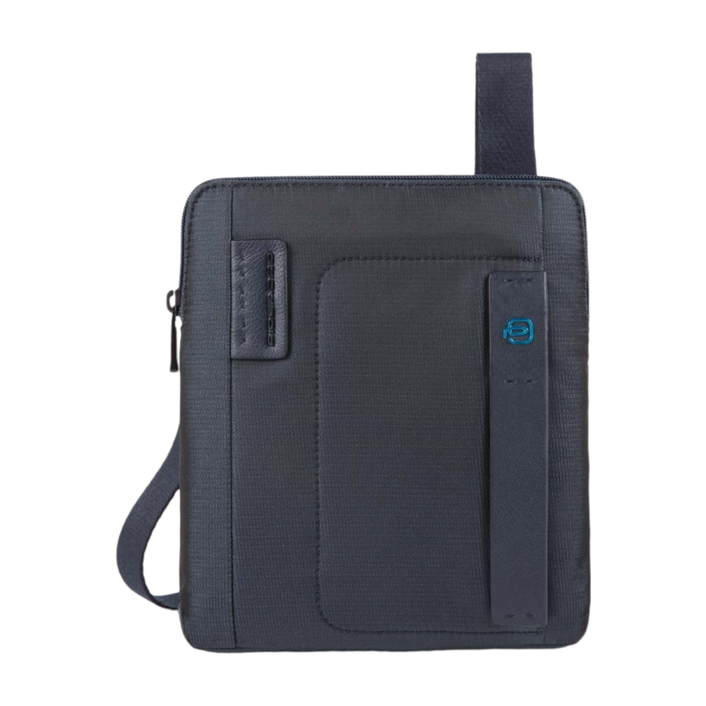 Borsello Porta Ipad Air In Tessuto E Pelle Blu