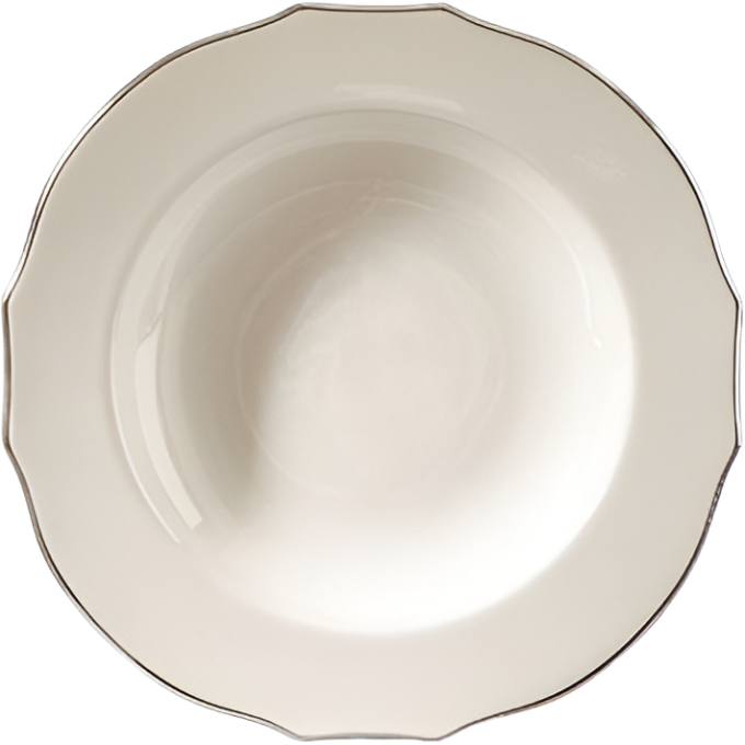 Set 8 piatti fondi duchessa filo platino Richard Ginori 1735