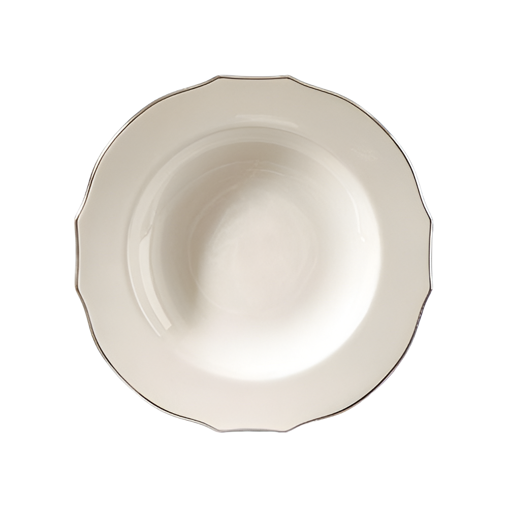 Set 8 piatti fondi duchessa filo platino Richard Ginori 1735