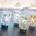 Lampada Vetro Botanic Blu 10X15cm Hervit