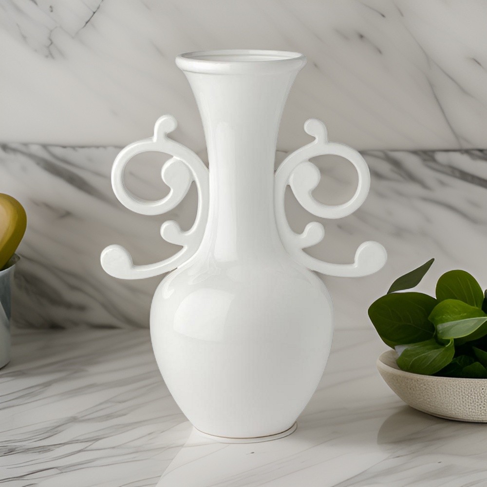 Offerta Vaso anfora porcellana bianco Hervit