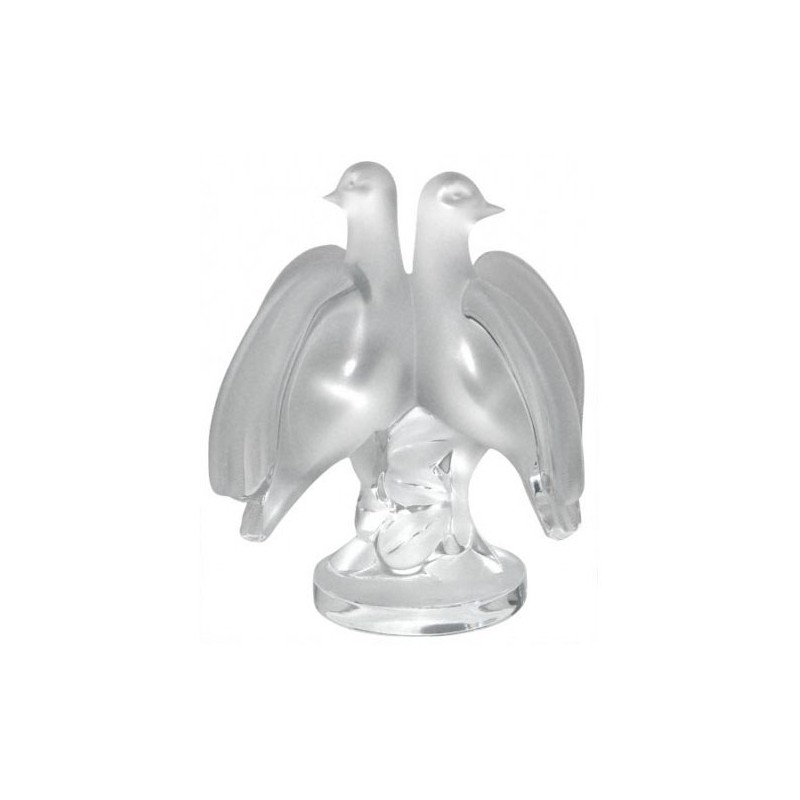 Coppia colombe 22cm Lalique Cristalli