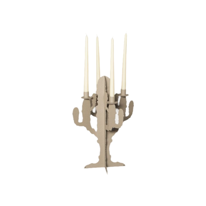 Candelabro cactus beige Arti e Mestieri
