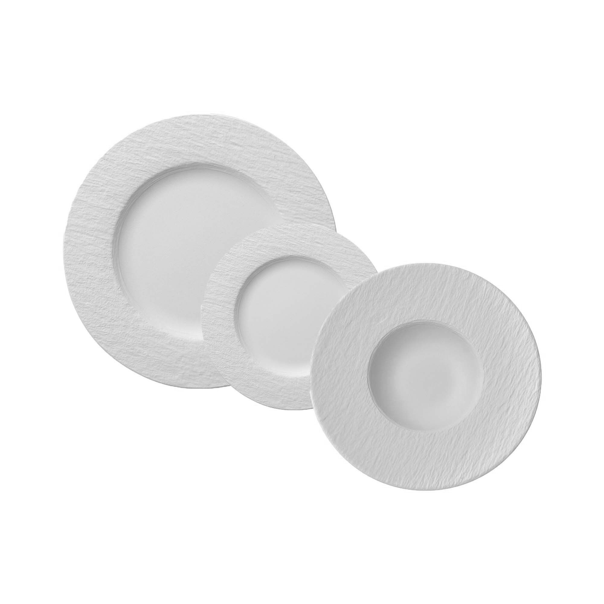 Set 18 pezzi Piatti Manufacture Rock bianco Villeroy & Boch