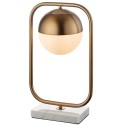 Lampada da tavolo con base in marmo vintage oro L'Oca Nera