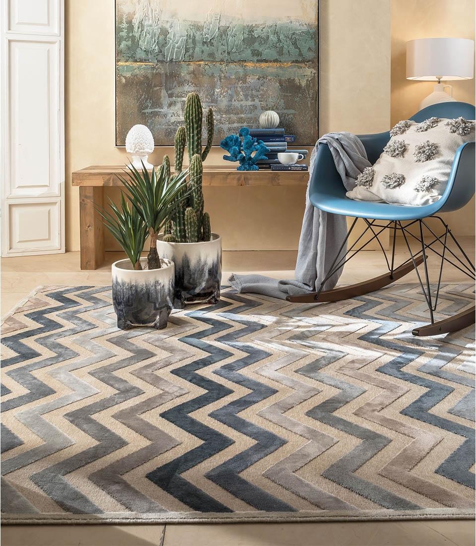 Tappeto con decoro a rilievo 200x300cm L'Oca Nera
