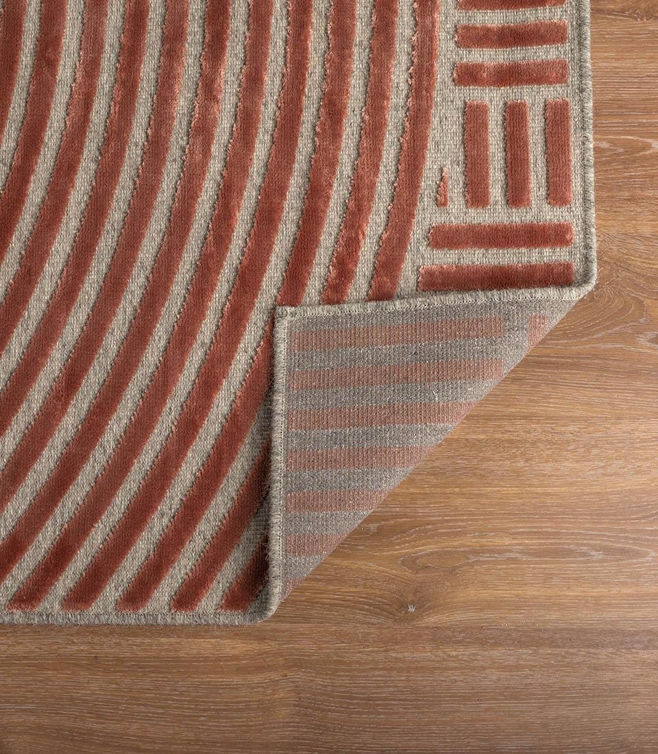 Tappeto con decoro a rilievo in lana 230cm L'Oca Nera