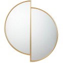 Specchio semicerchi vintage in metallo L'Oca Nera