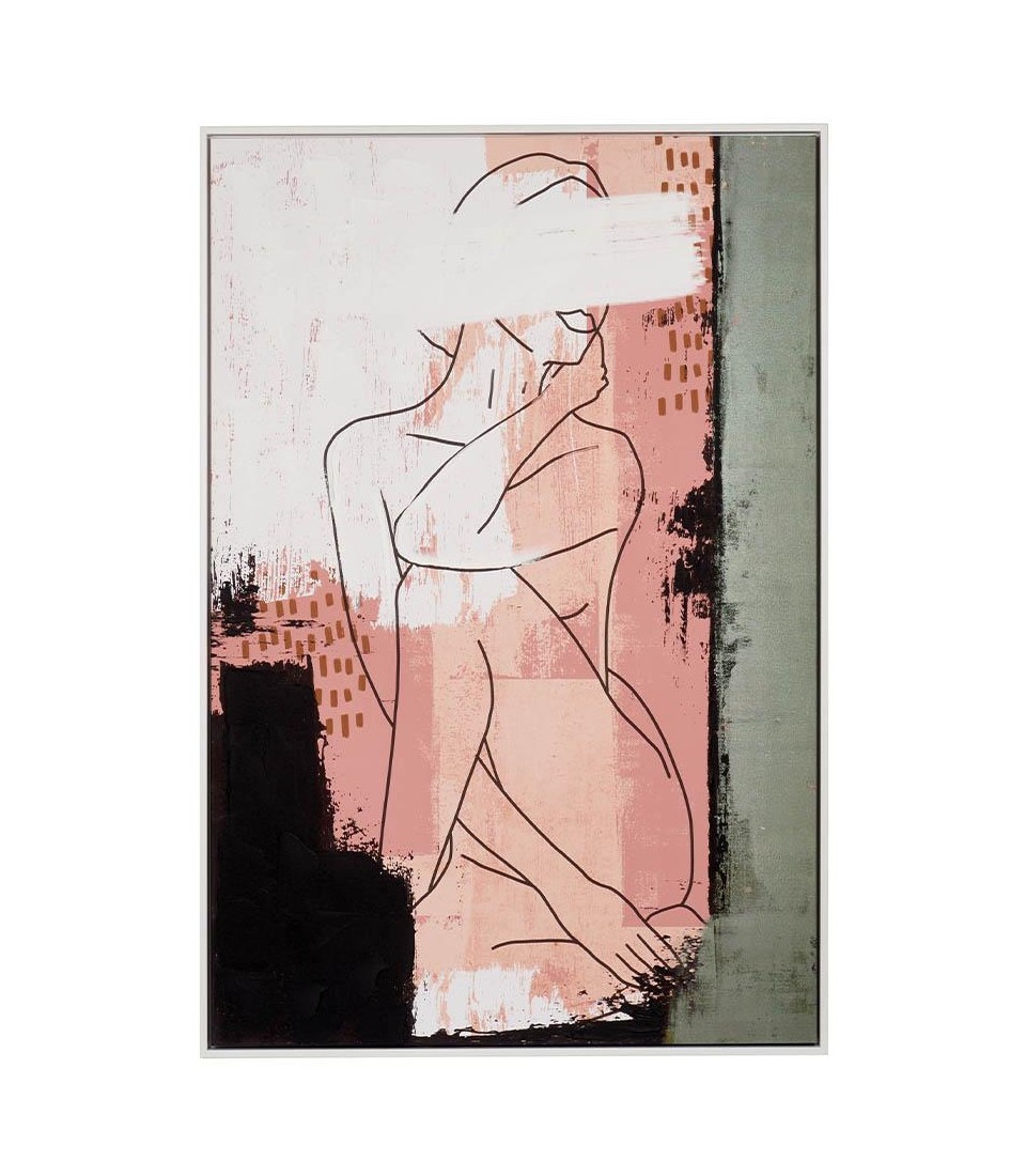 Quadro figura femminile con cornice 80x120cm L'Oca Nera