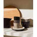 Set 4 tazze caffè nere con piattino Tonale Alessi