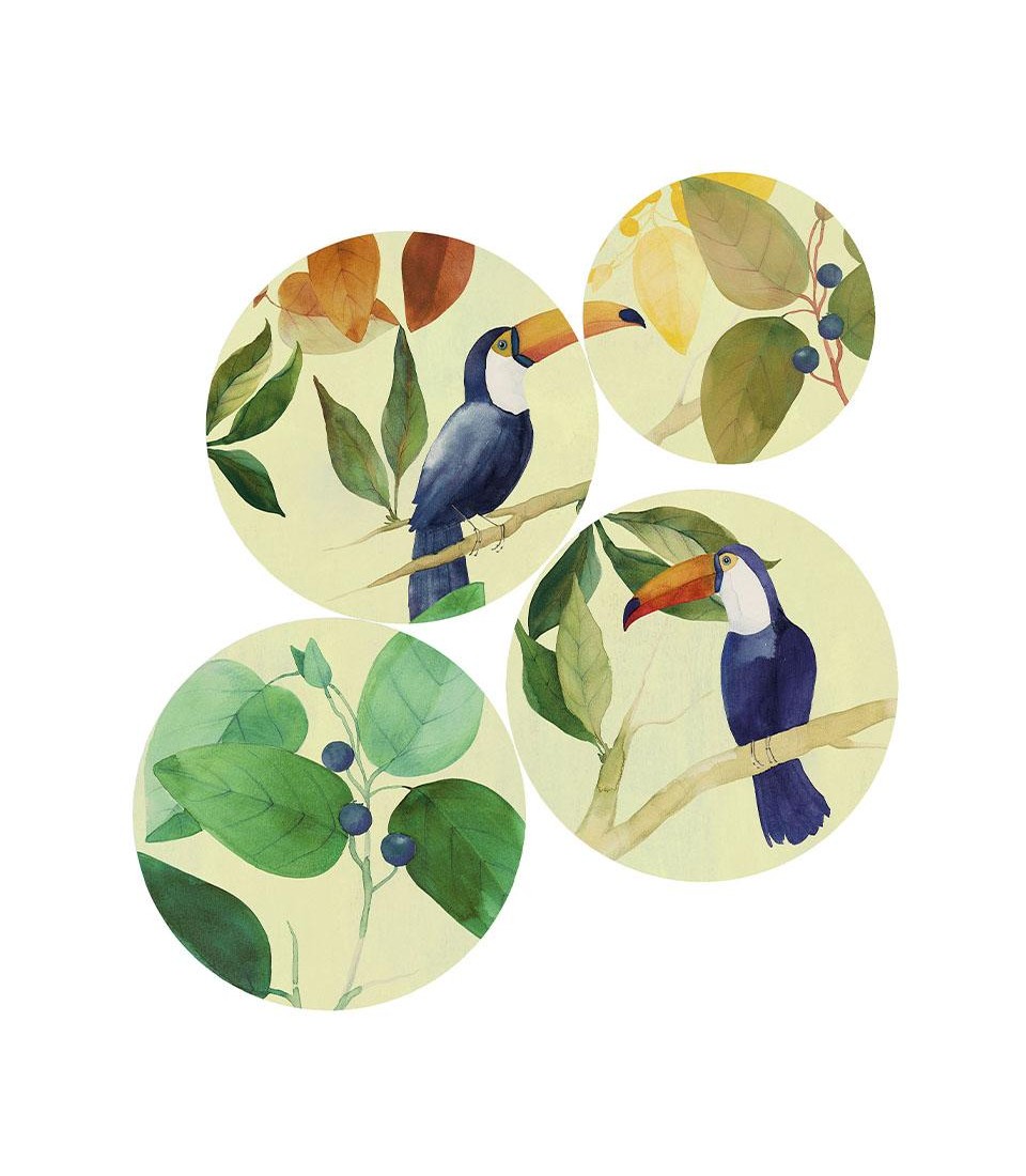 Piatti Decorativi Da Parete Panama - Set 4 Pz