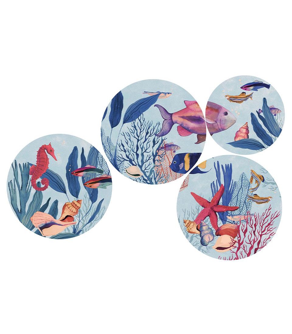 Piatti Decorativi Da Parete Male' - Set 4 Pz