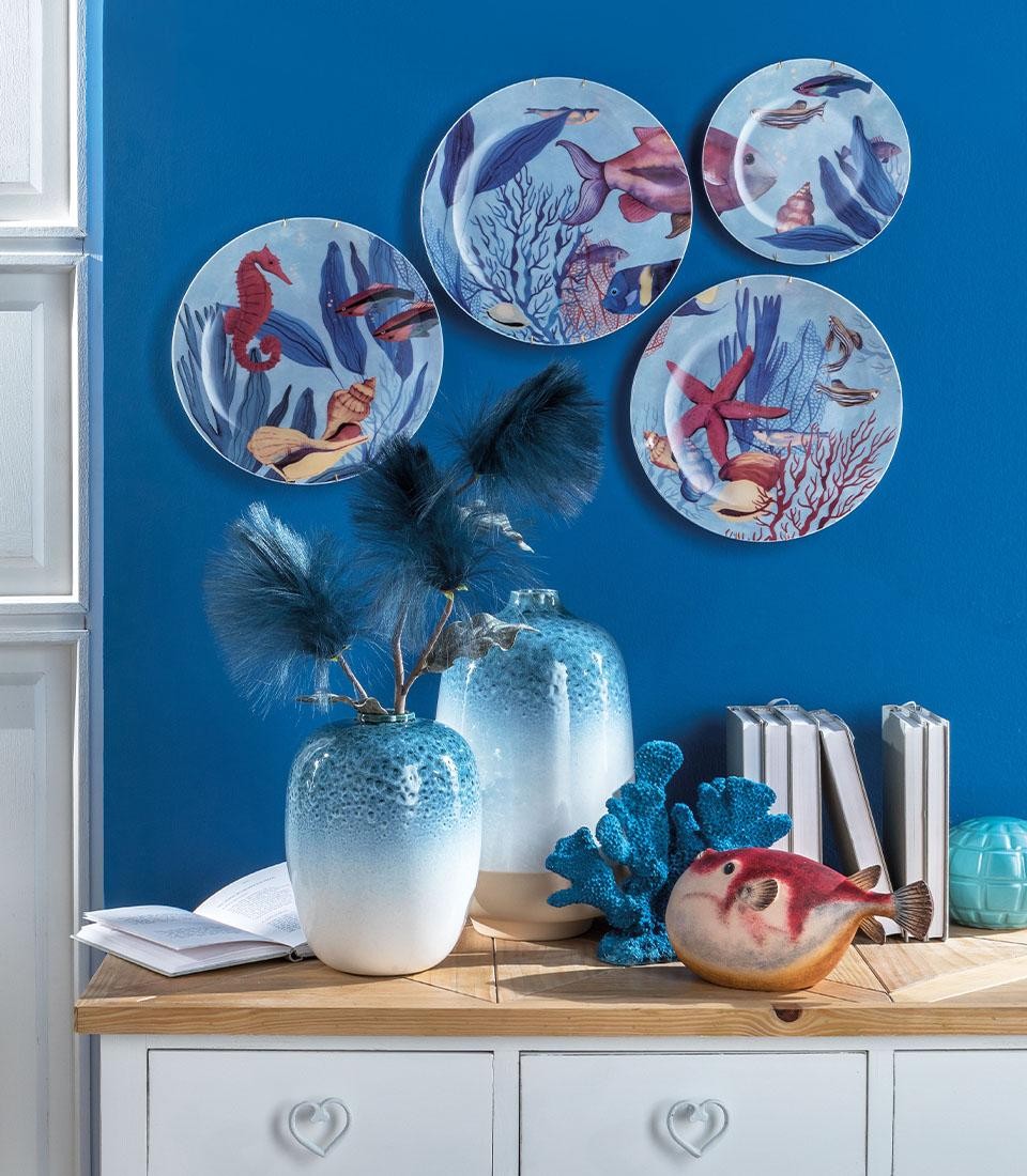 Piatti Decorativi Da Parete Male' - Set 4 Pz
