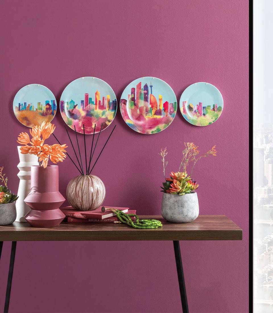 Piatti Decorativi Da Parete Seattle - Set 4 Pz