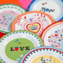 Piatto pane 16cm cuore Baci Milano