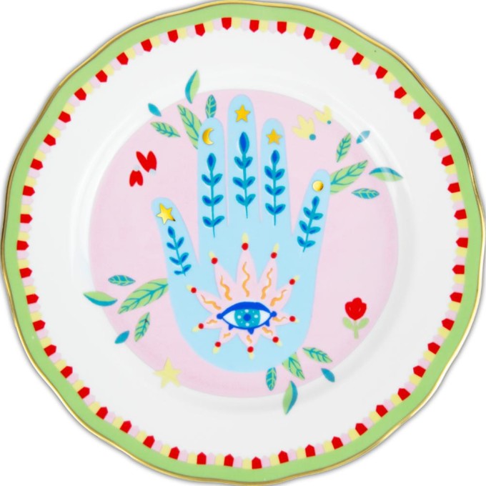 Piatto dolce 22cm mano Baci Milano