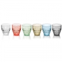 Set 6 bicchieri bassi tiffany multicolor guzzini